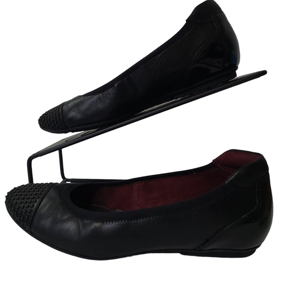 Tamaris Cap Toe with Bow Ballet Flats Shoes Women’s US Size 6 Black EU37